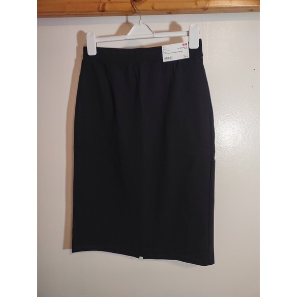Uniqlo Women's L Black Skirt A Line Stretch Performance Basic Workwear NWT - Picture 7 of 9